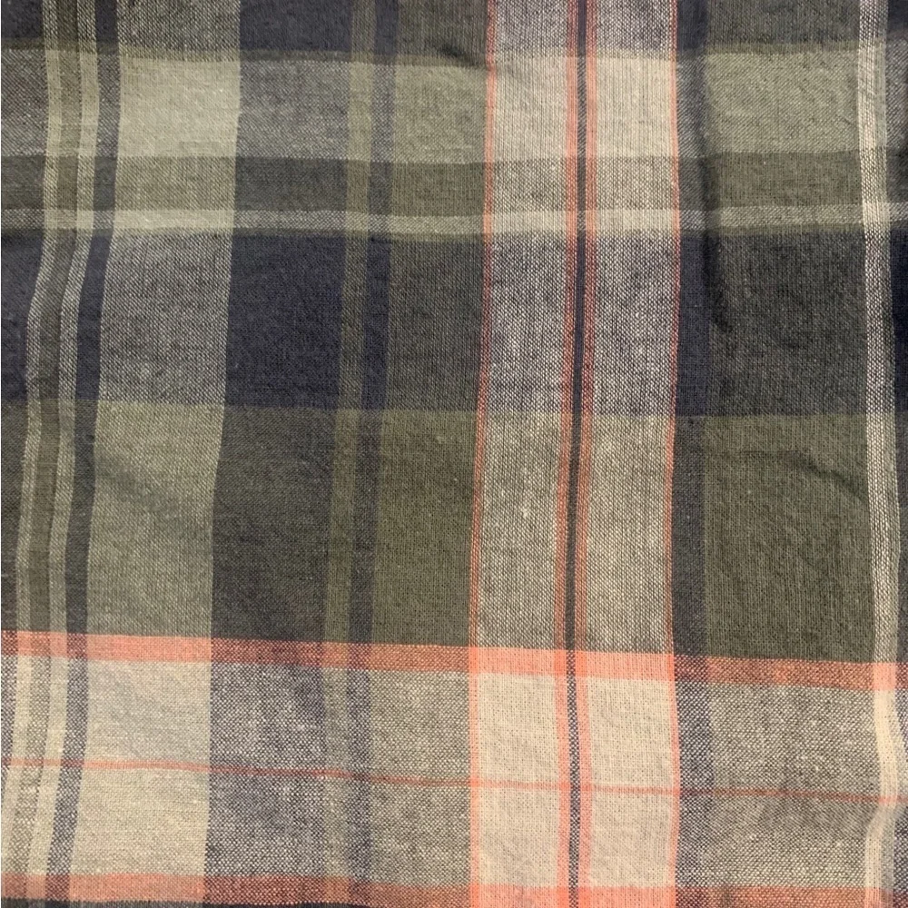 Old Navy | Plaid Short Sleeve Button Down Shirt Size Large (10-12) Army